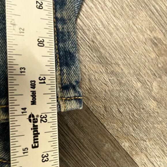 Levis 501 Mid Wash Blue Mens 36x32 Button Fly Straight Leg Denim Jeans Red Tab - Picture 7 of 16
